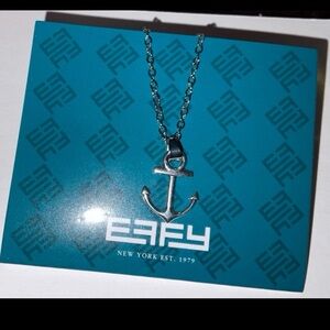 Effy Anchor Pendant 20” Silver Chain Necklace NIP
